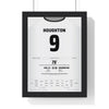 Hull FC Challenge Cup Final 2016 Poster - Danny Houghton 9 Tackle 52 Wembley Rugby League Print framed in a black frame, ready to hang