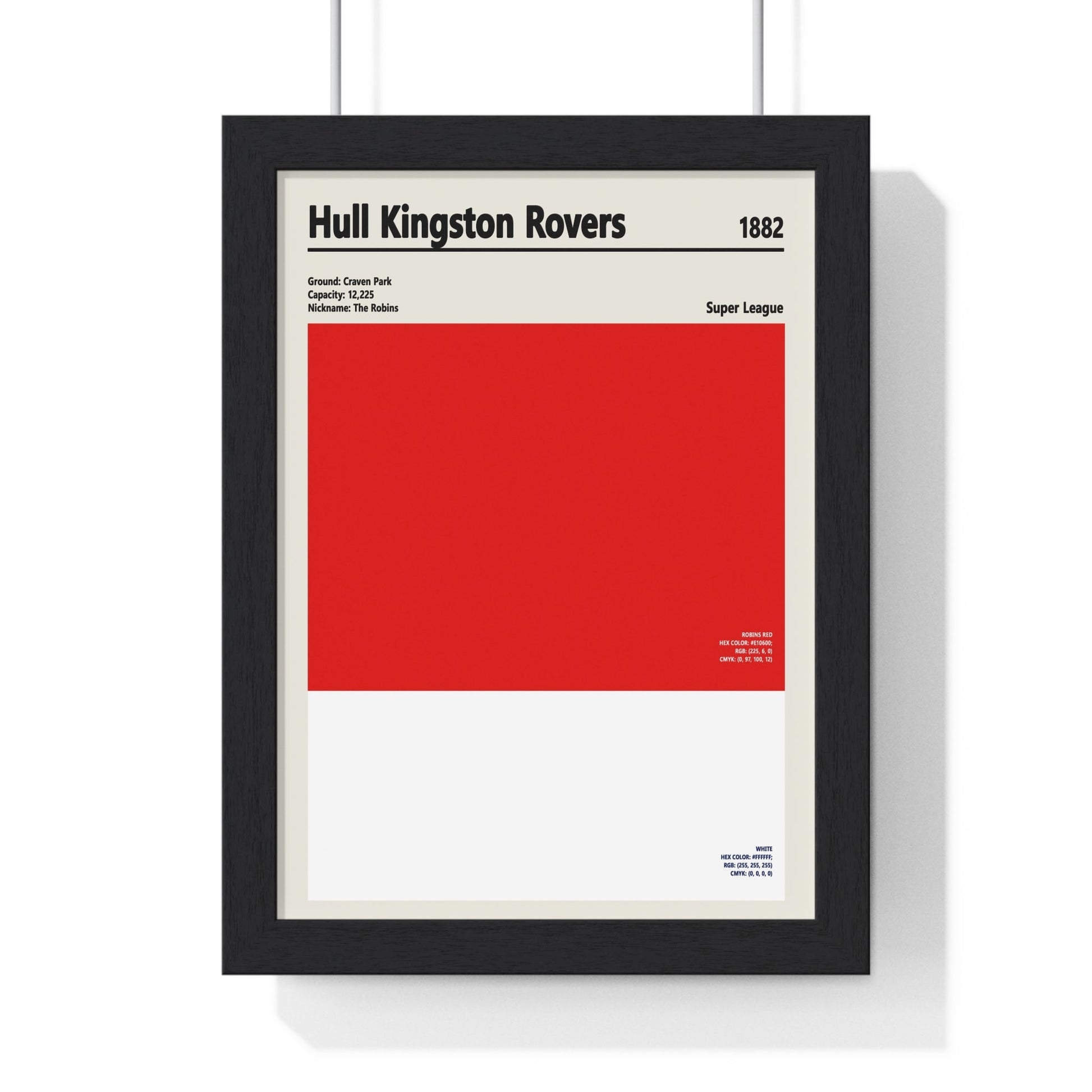 Hull Kingston Rovers Colour Swatch Poster
