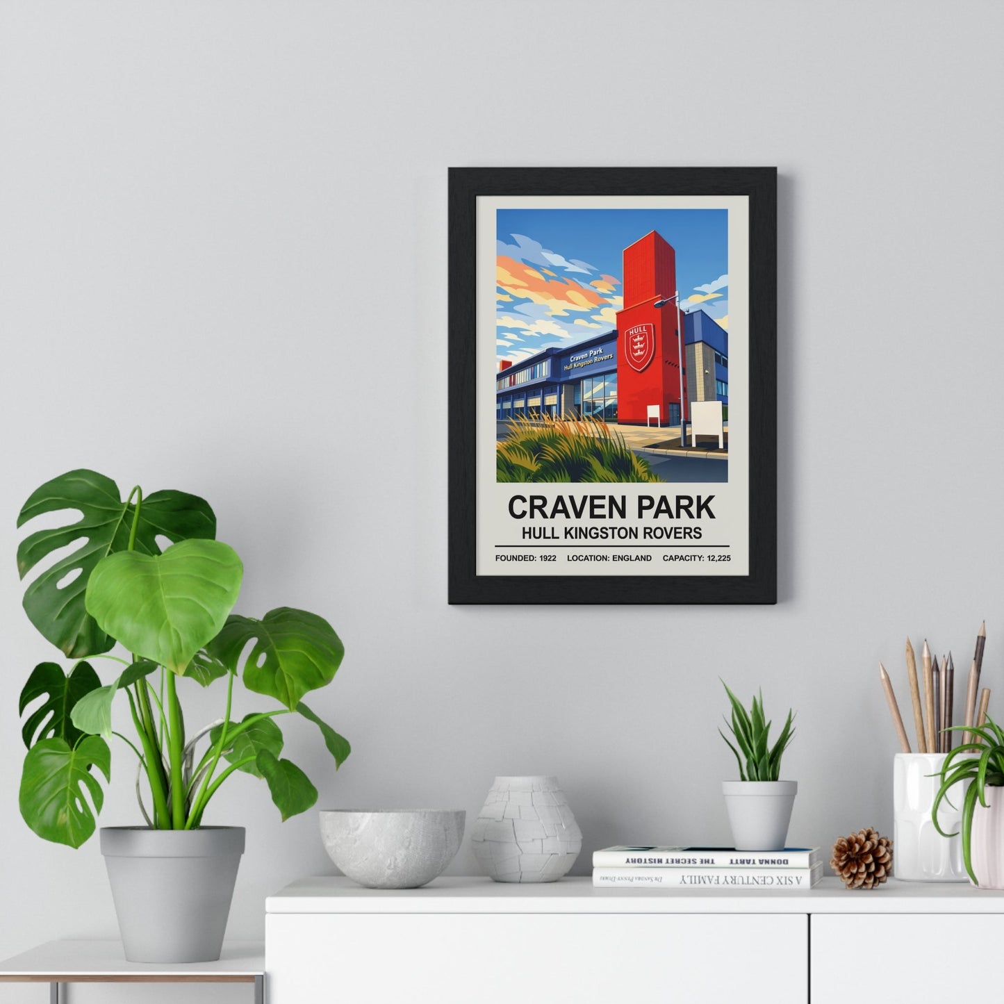 Framed Hull Kingston Rovers Craven Park Stadium poster