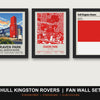 Hull Kingston Rovers Fan Wall Set | Craven Park Print, Stadium Map & Club Colours