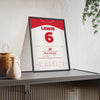 Hull KR Super League Grand Final 2025 Poster - Mikey Lewis 6 Treble Rugby Print framed and leaning on a sideboard
