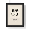Personalised couples initials and special year print design
