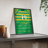 I Am Maximus Grand National 2026 Horse Racing Poster - National Regained Silks Print framed and leaning on a sideboard