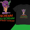 Black t-shirt with I-Scream You-Scream front view