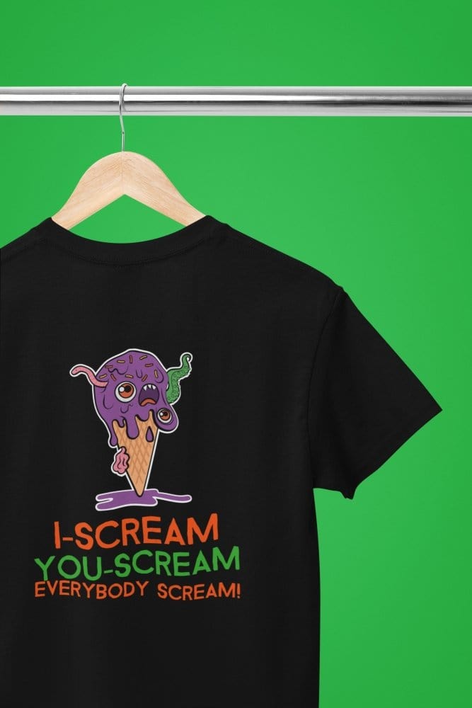 White t-shirt with I-Scream You-Scream