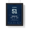 Ichiro Suzuki 2004 Record 258th Hit Poster - Seattle Mariners 51 Jersey Print framed in a black frame, ready to hang