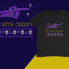 Black t-shirt with Im With Creepy front view