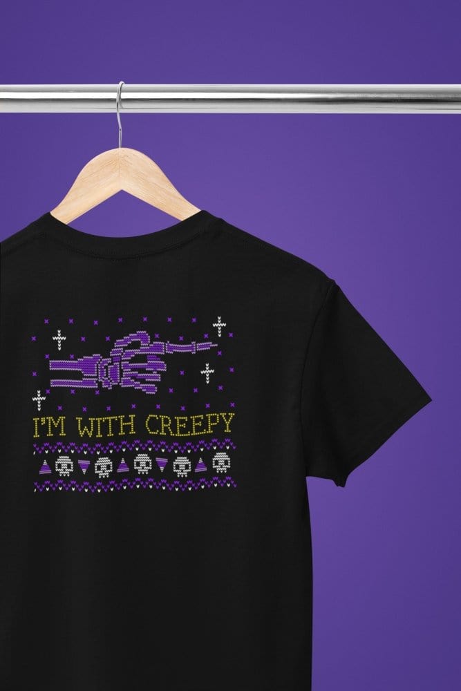 Black t-shirt with Im With Creepy