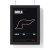 Imola Circuit print framed in a black frame, ready to hang