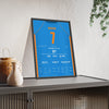 MS Dhoni Mumbai 2011 Cricket World Cup Final Poster - 91 Not Out Shirt Print framed and leaning on a sideboard