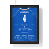 India v Pakistan Asian Games Final 2026 Cricket Poster - Abhishek Sharma 4 Shirt Print framed in a black frame, ready to hang