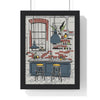 Framed Industrial Kitchen Print - Modern Home Bar Decor print