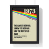 Framed Inspired by Pink Floyd 1973 Lyric Art Print poster