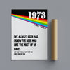 Framed Inspired by Pink Floyd 1973 Lyric Art Print poster wall display