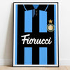 Framed Inter Milan Football poster close-up