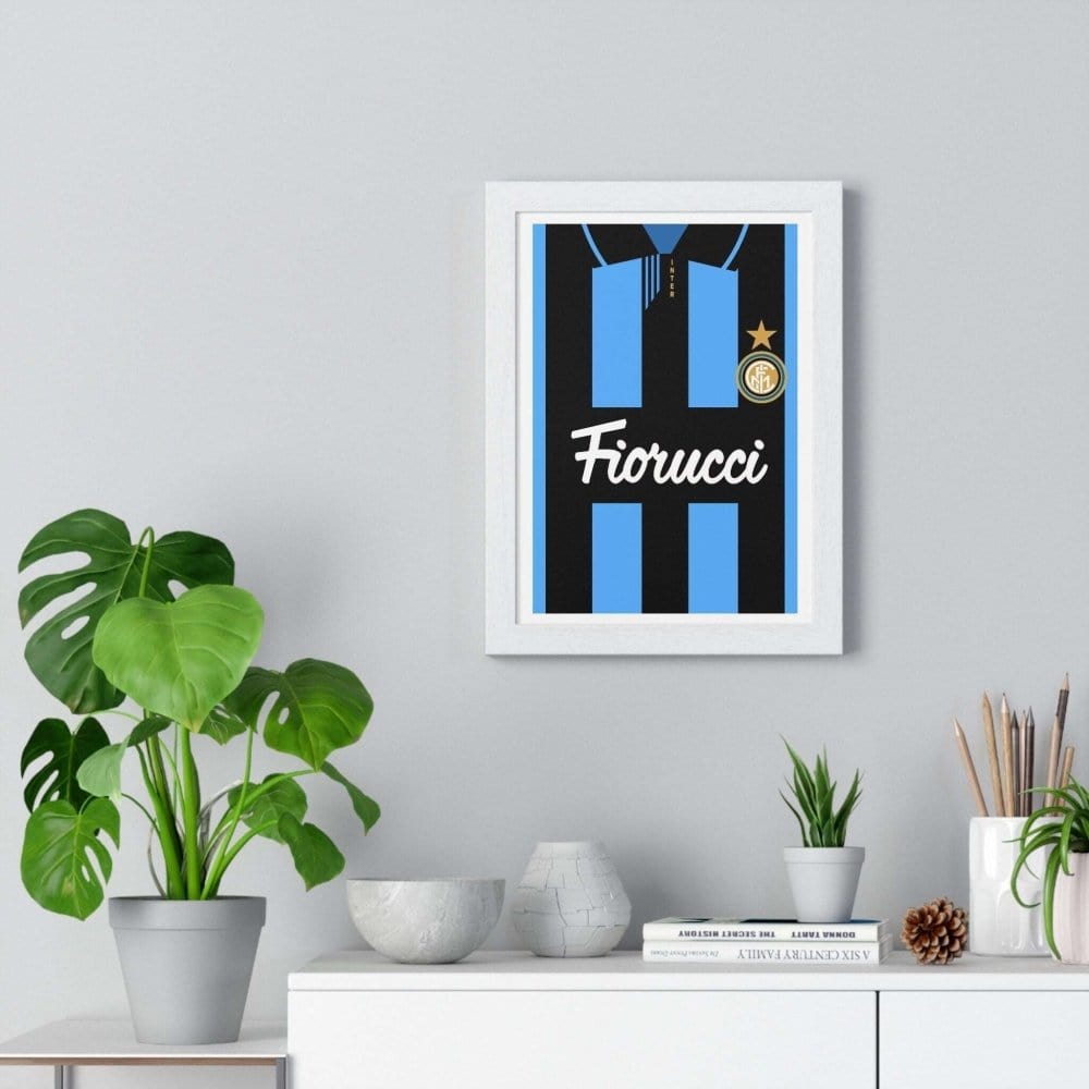 Framed Inter Milan Football poster back view