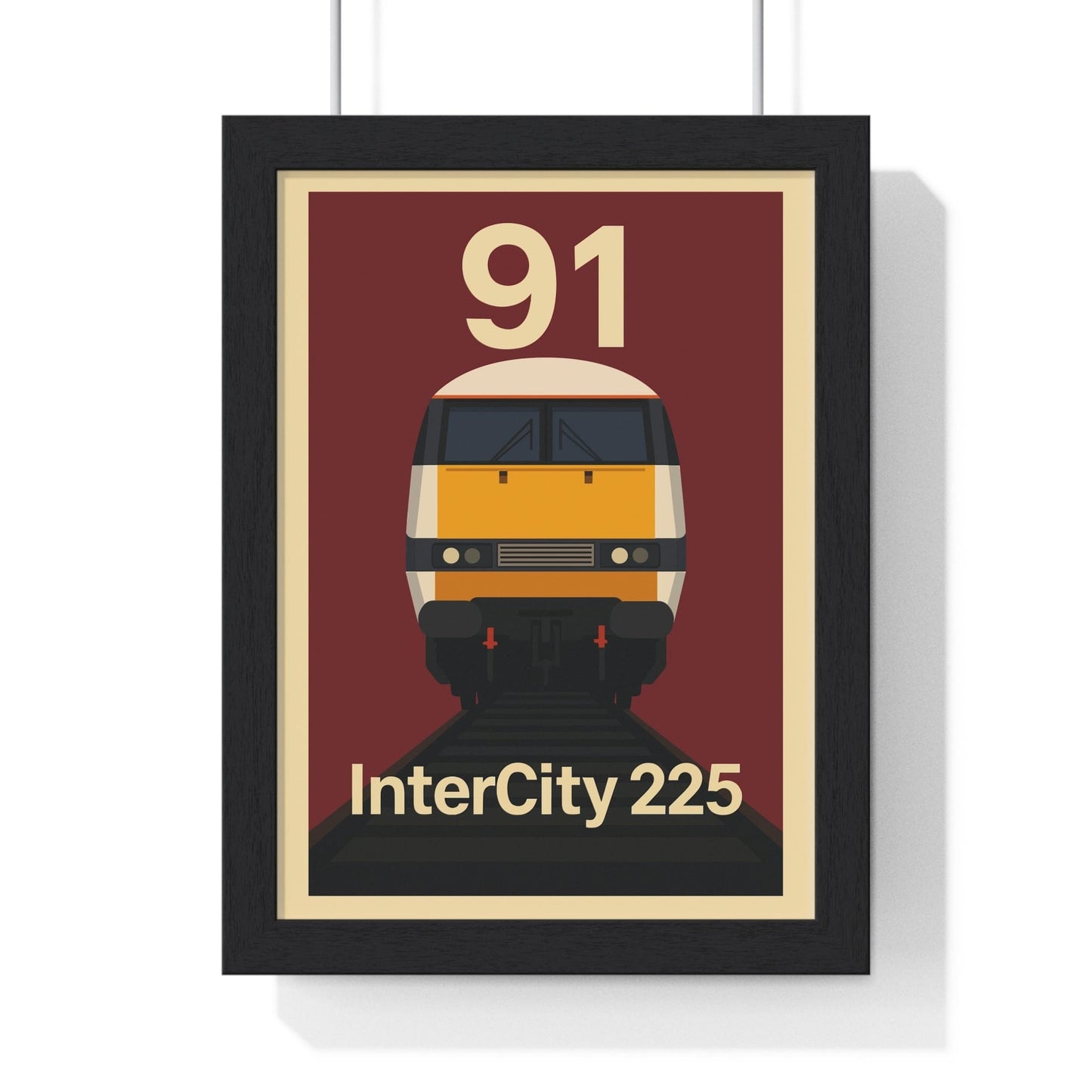 InterCity 225 Class 91 Train Poster – Iconic British Railway Wall Art - Poster Kingz - A5 (unframed) 5.8 × 8.3 in - 