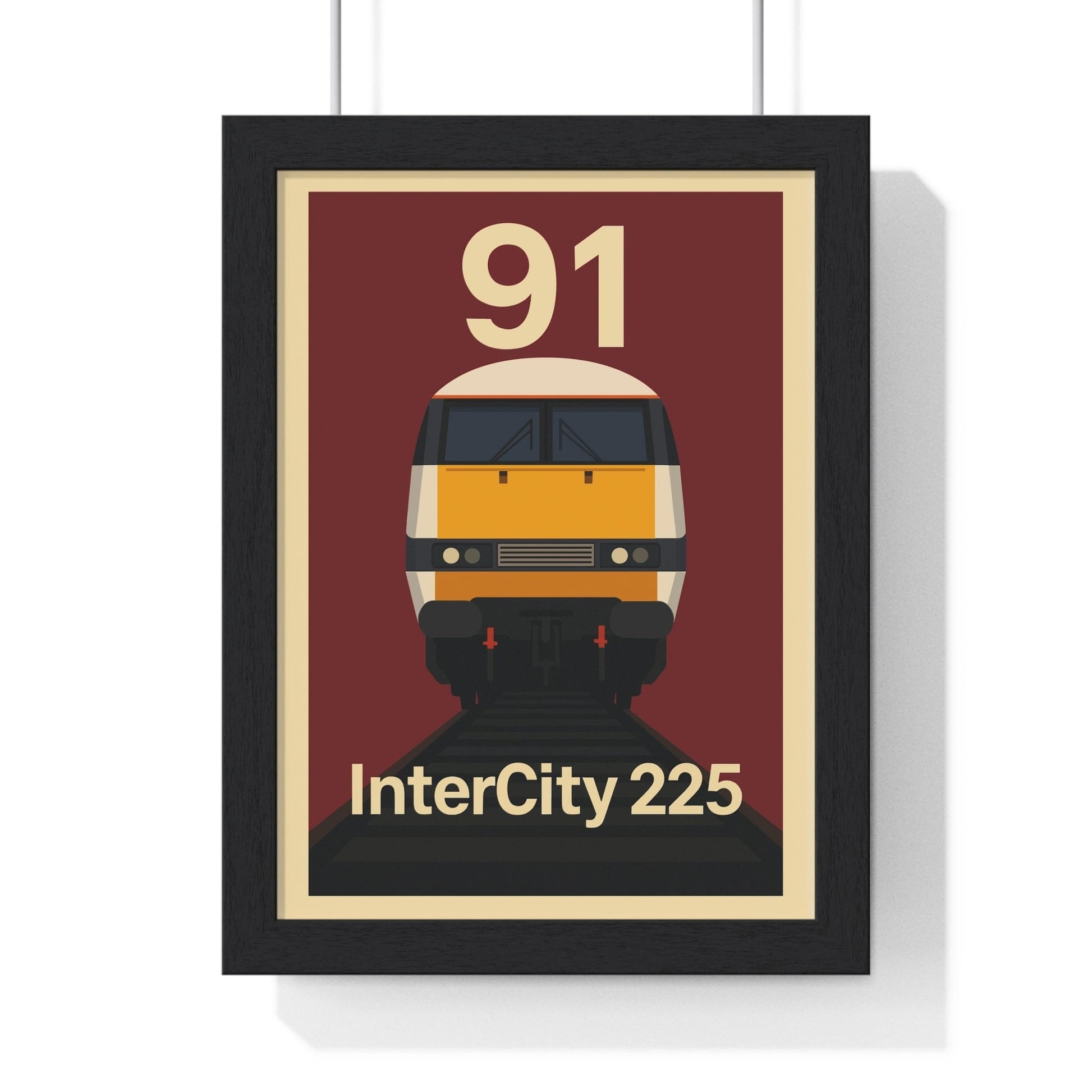 InterCity 225 Class 91 Train Poster – Iconic British Railway Wall Art - Poster Kingz - A5 (unframed) 5.8 × 8.3 in - 