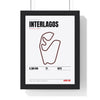 Interlagos Circuit print White framed in a black frame, ready to hang