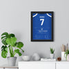 Ipswich Town Burns 7 Promotion 2024 Poster framed on a living room wall