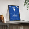 Ipswich Town Burns 7 Promotion 2024 Poster framed and leaning on a sideboard