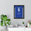 Ipswich Town Play-Off Final 2000 Poster - Tony Mowbray 5 Wembley Shirt Print framed on a living room wall