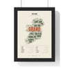 Irish Sayings Word Map in a black frame, one of the three prints in the Irish set