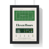 Eleven Hours 2010 Tennis print framed in a black frame, ready to hang