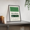 Eleven Hours 2010 Tennis print framed and leaning on a sideboard