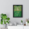 Istabraq Champion Hurdle 2000 Horse Racing Poster - Third in a Row Silks Print framed on a living room wall