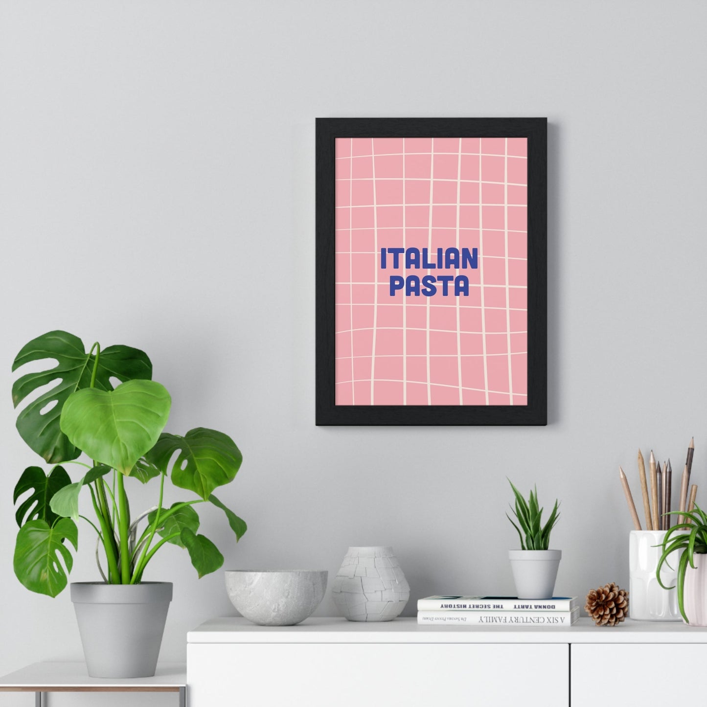 Framed Italian Pasta Kitchen Print - Food print