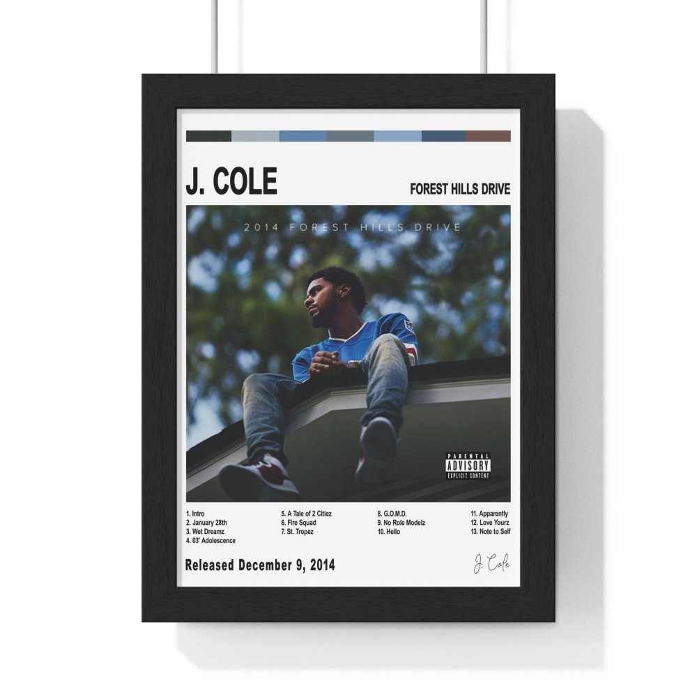 J. Cole - Forest Hills Drive Album Cover Poster - Poster Kingz