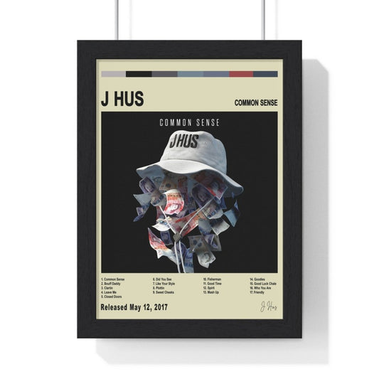 J Hus - Common Sense Album Cover Poster - Poster Kingz - A5 (unframed) - Vintage - 