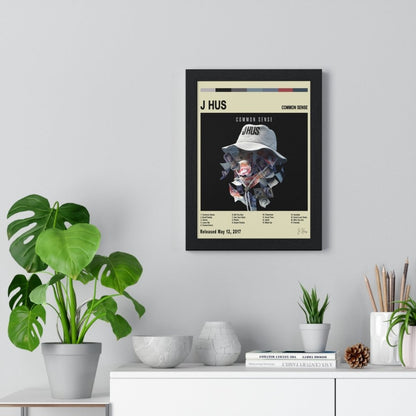 J Hus - Common Sense Album Cover Poster - Poster Kingz - A5 (unframed) - White - 