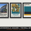 Jacksonville Jaguars Fan Wall Set | EverBank Stadium Print, Stadium Map & Team Colours