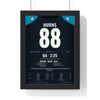 Jacksonville Jaguars London 2015 Poster - Allen Hurns 88 Wembley v Bills Jersey Print framed in a black frame, ready to hang