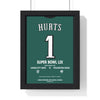 Example custom sporting events poster style showing a Super Bowl MVP poster design