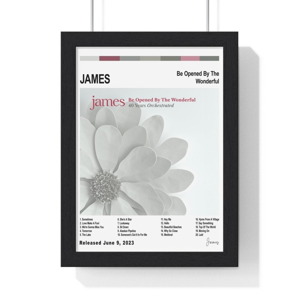 James - Album Cover Poster - Poster Kingz - A5 (unframed) - Be Opened By The Wonderful - White