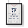 James Anderson Cardiff 2009 Cricket Poster - Last Wicket Stand Jumper Print framed in a black frame, ready to hang