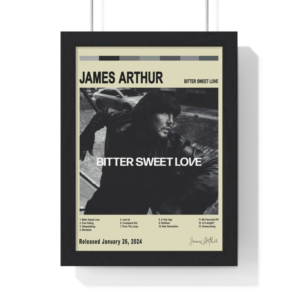 James Arthur - Bitter Sweet Love Album Cover Poster - Poster Kingz - A5 (unframed) - Vintage - 