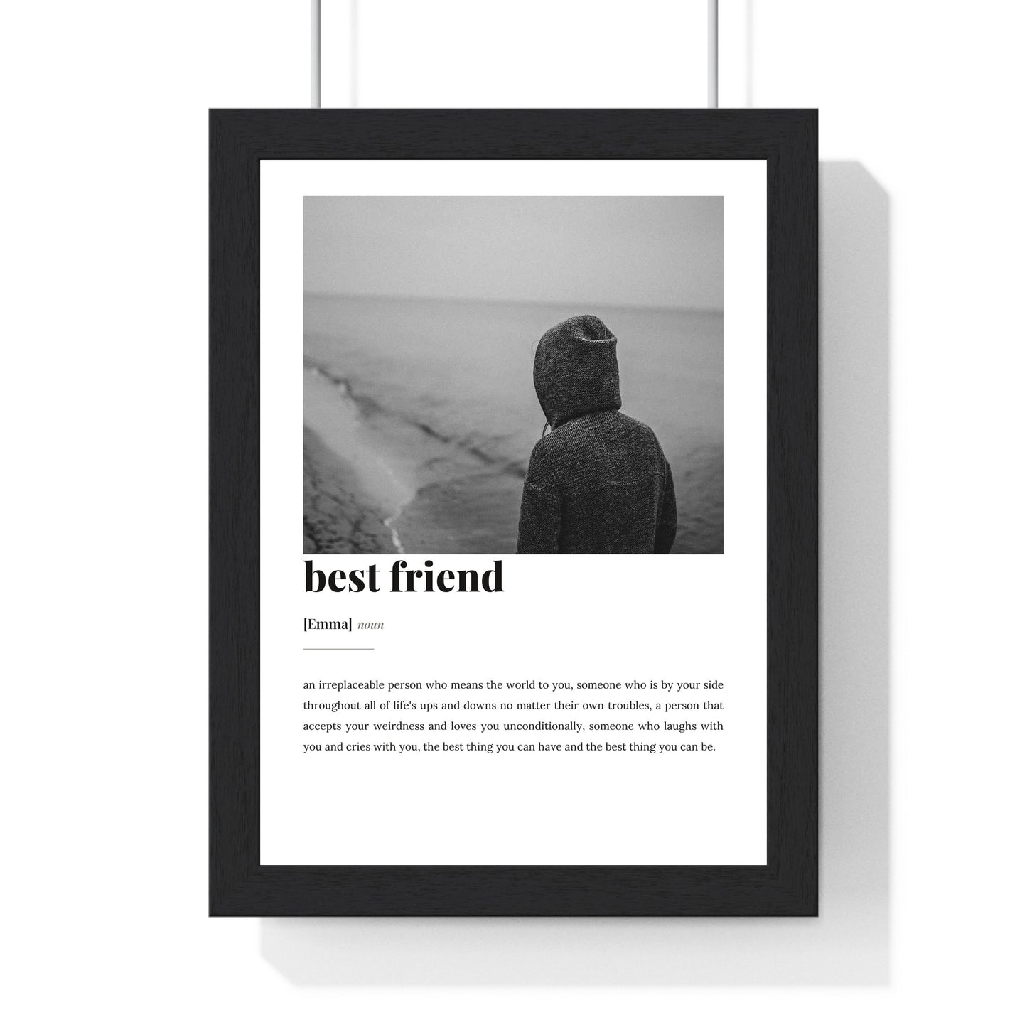 Personalised Best Friend Definition Print | Custom Photo Definition Wall Art | Photo Gift