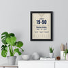 Jim Laker Old Trafford 1956 Cricket Poster - 19-90 Jumper Print framed on a living room wall