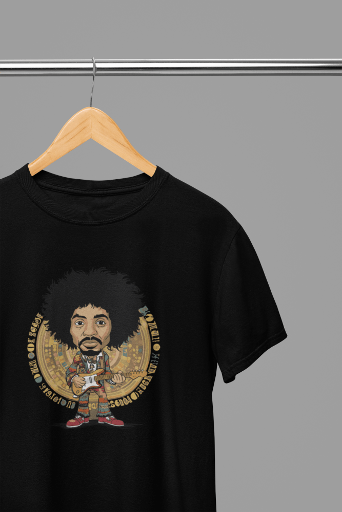 Jimi Hendrix T-Shirt/Sweatshirt - Poster Kingz - S - Design 1 T-Shirt - Black