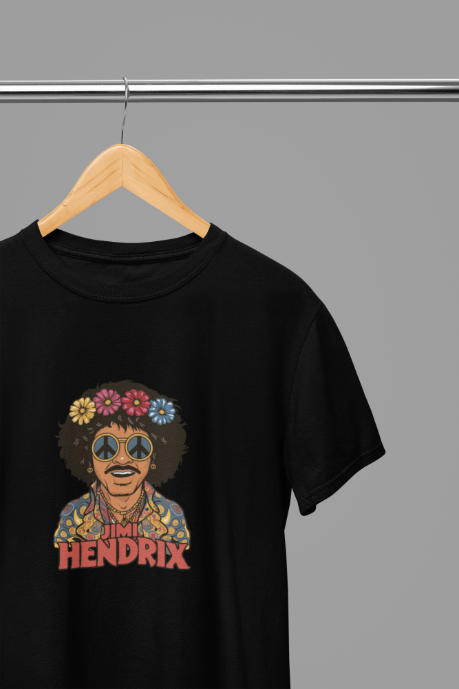 Jimi Hendrix T-Shirt/Sweatshirt - Poster Kingz - S - Design 2 T-Shirt - Black