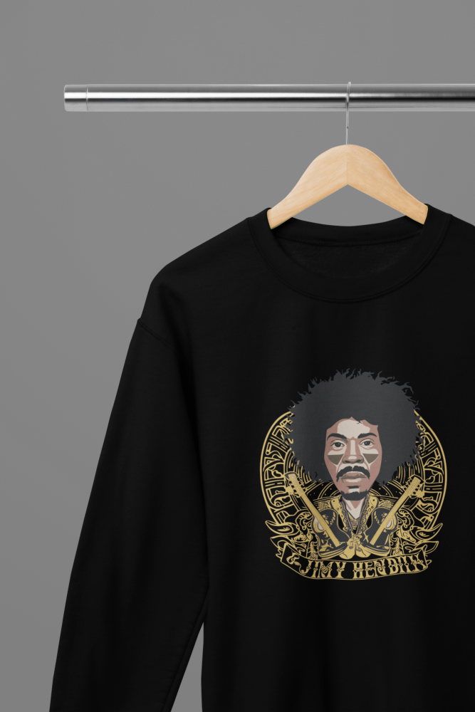 Jimi Hendrix T-Shirt/Sweatshirt - Poster Kingz - S - Design 3 Sweatshirt - Black