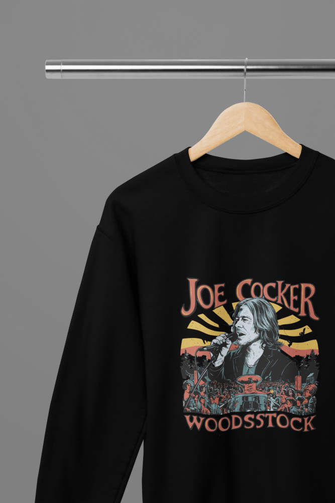 Joe Cocker T-Shirt/Sweatshirt - Poster Kingz - S - Sweatshirt - Black