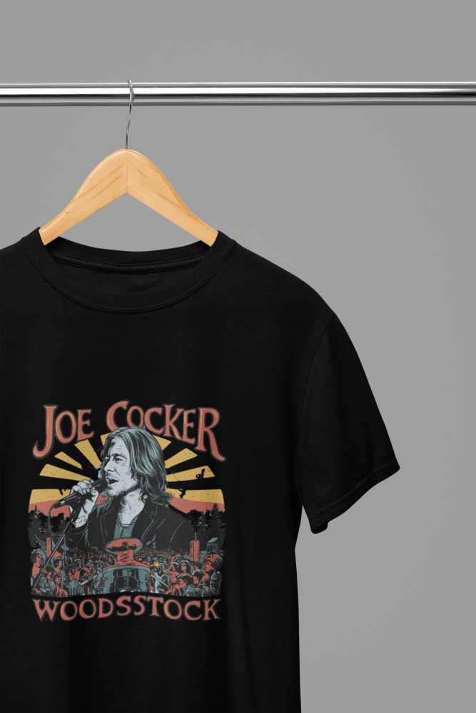 Joe Cocker T-Shirt/Sweatshirt - Poster Kingz - S - T-Shirt - Black