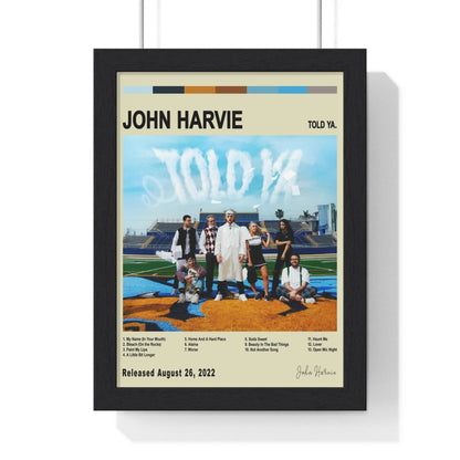 John Harvie - told ya Album Cover Poster - Poster Kingz - A5 (unframed) - Vintage - 