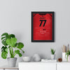 John Part World Darts Final 2003 Darts Poster - 7-6 v Phil Taylor Shirt Print framed on a living room wall