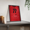 John Part World Darts Final 2003 Darts Poster - 7-6 v Phil Taylor Shirt Print framed and leaning on a sideboard
